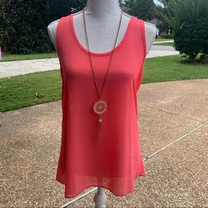 Sleeveless Ruffle Racerback Blouse for Ladies